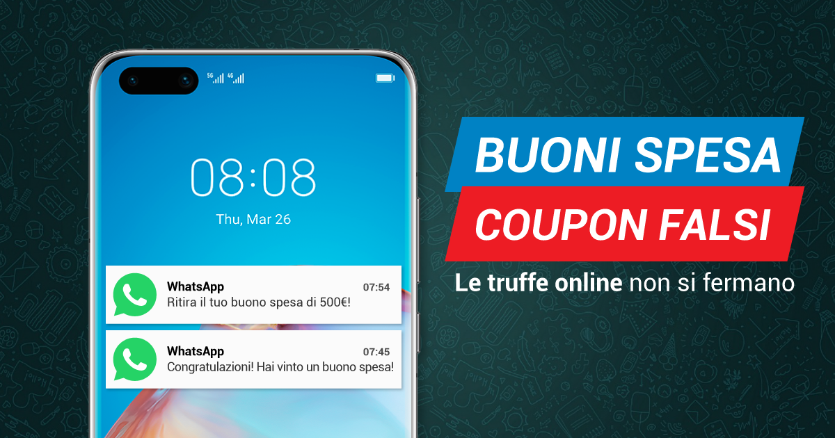 Buoni spesa e coupon falsi: le truffe online non si fermano